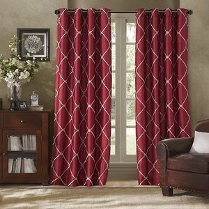 Pair of Bombay Garrison Red Curtains 84”